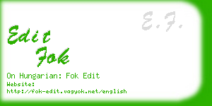 edit fok business card